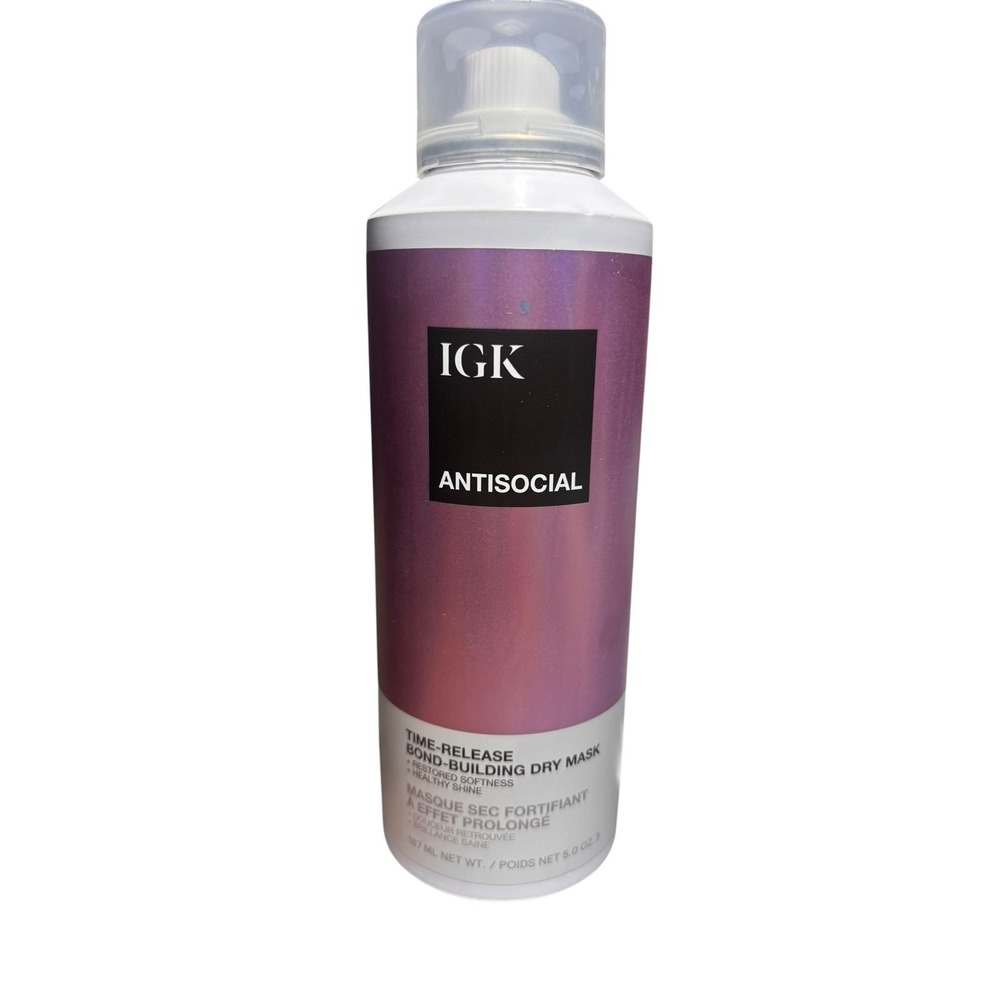 IGK Antisocial Bond‑Building Dry Hair Mask – Strengthen & Repair – 6.3 oz